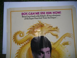 Vintage Movie Poster Bruce Lee RETURN OF THE DRAGON and Enter the Dragon 3