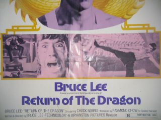 Vintage Movie Poster Bruce Lee RETURN OF THE DRAGON and Enter the Dragon 6