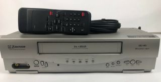 Emerson Ewv404 Hi - Fi Vcr 4 Head Video Vhs Player With Remote And Av Cables