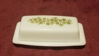 Vintage Pyrex Corelle Spring Blossom Crazy Daisy Butter Dish And Lid
