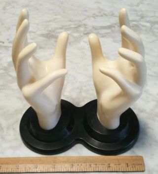 Vintage 1990 E&b Giftware Double Mannequin Hand Jewelry Ring Photo Prop Display
