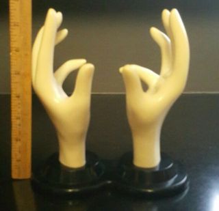 Vintage 1990 E&B Giftware Double Mannequin Hand Jewelry Ring Photo Prop Display 3