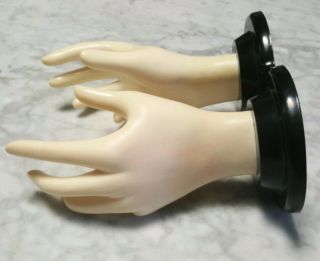 Vintage 1990 E&B Giftware Double Mannequin Hand Jewelry Ring Photo Prop Display 4