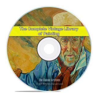 Library Of Painting,  222 Books,  Paint Painters Water Color History Pdf Dvd I04