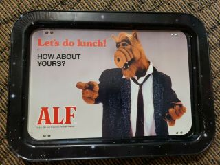 Vintage Metal Tv Tray Alf 1987 Alien Productions Lets Do Lunch How About Yours?
