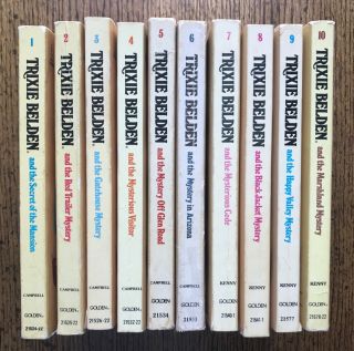Set Of Ten Trixie Belden Sc Books Kathryn Kenny 1 - 10 Young Adult Mystery