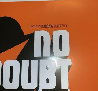 Vintage No Doubt Concert Poster 2009 Atlantic City May 2 Art 24” X 16” 2