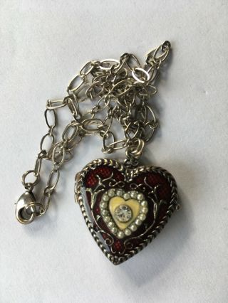 Vintage love heart shaped locket pendant neclace in 2