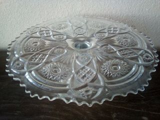 Vintage Imperial Glass Fashion Pedestal Cake Plate Stand Footed Marked