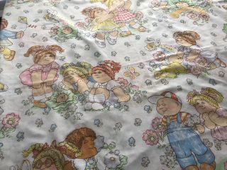 Vintage Cabbage Patch Dolls Flat Sheet 82” X 92” Can Also Be As Fabric