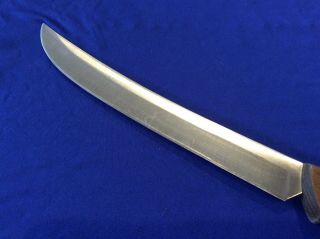 Vintage Chicago Cutlery USA 45S Walnut Handle Scimitar Knife 10 