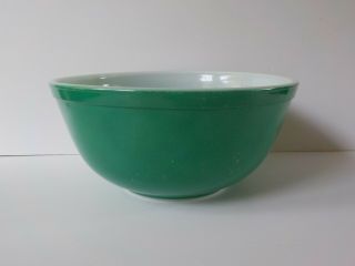 Pyrex Primary Green 403 Milk Glass Mixing Bowl Vintage Kitchen Glassware 2