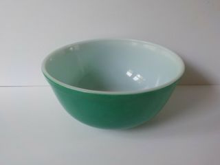 Pyrex Primary Green 403 Milk Glass Mixing Bowl Vintage Kitchen Glassware 3