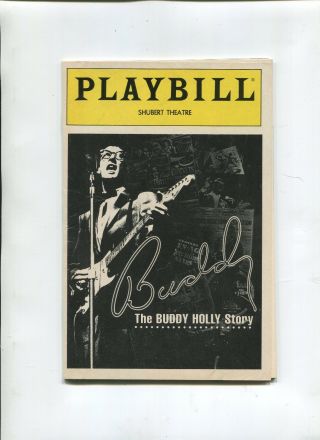 Vintage Broadway Playbill 1991 Buddy Holly Story W Surf Ballroom Insert