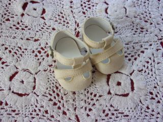 Vntg American Girl Kit Meet Outfit Beige Canvas Shoes Euc No Frayed Edges