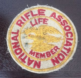 Vintage Early National Rifle Association Nra Life Member 3 " Patch
