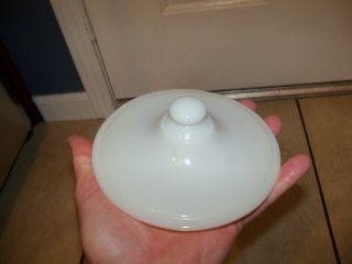Vintage Fire King Oven Ware Tulip Grease Jar Bowl With Lid VERY 8