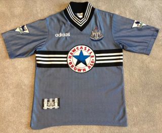 ⚽️ Retro Vintage Newcastle United Adidas Away Football Shirt 9 Shearer ⚽️