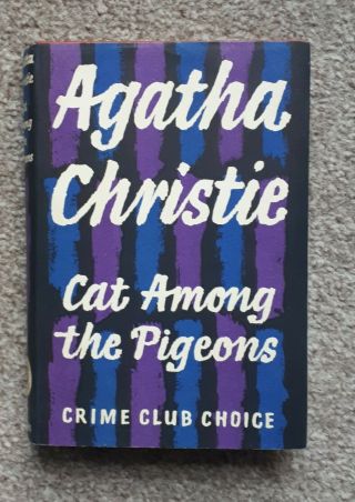 Agatha Christie Cat Among The Pigeons Uk 1st Ed Hb 1959 Poirot