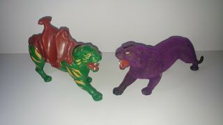 Mattel Masters Of The Universe He - Man Vintage Battle Cat And Panthor