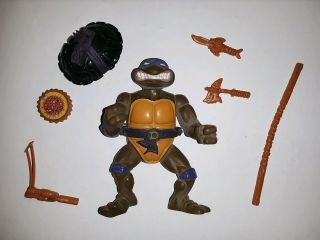 Vintage Teenage Mutant Ninja Turtles Storage Shell Donatello 1990 Complete