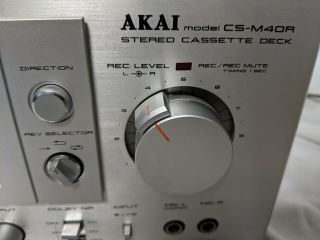 Akai CS - M40R Vintage Stereo Cassette Deck See Video AS - IS Not 4