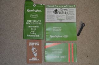 Vintage Remington Arms Model 870 Shotgun Instruction Book 12ga Choke Tool