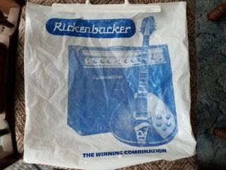 Vintage Rickenbacker Guitars & Amps 2 sided photo Shopping Bag 70s? Memorabilia 2