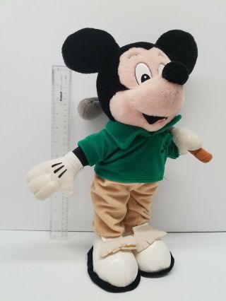 Vintage Mickey Mouse Golfer Disney Store Plush Stuffed Animal Doll Golf 14 "