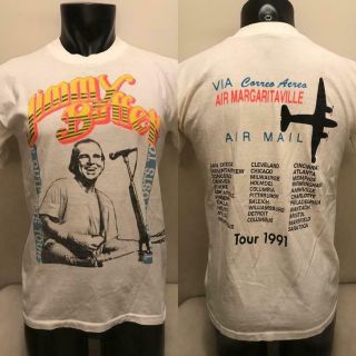 Vintage Jimmy Buffett Air Margaritaville The Outposts 1991 Tour Shirt Mens Large