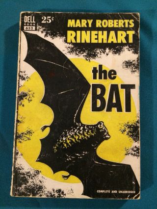 The Bat By Mary Roberts Rinehart Vintage Dell 652 Pulp Paperback