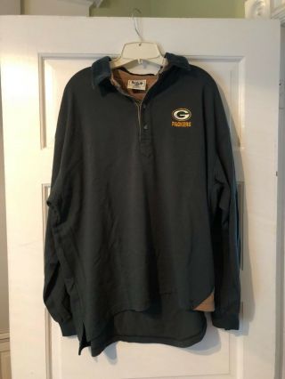 Green Bay Packers Lee Sport Long Sleeve Polo Xxl Vintage Nfl