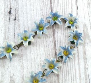 Vintage 1950s - 1960s Daisy Chain Style Flowers Necklace