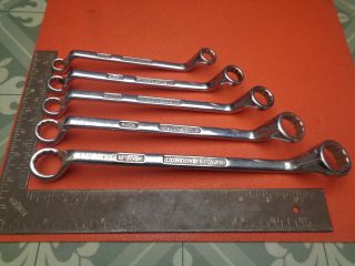Set Of 5 Vintage Gordon Tools Offset Whitworth Ring Spanners Lotsl9naat