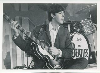 Paul Mccartney The Beatles Vintage 1960s Candid Ed Sullivan Show Rehearsal Photo