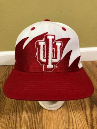 Vtg Indiana University Hoosiers Snapback Hat Logo 7 Adjustable
