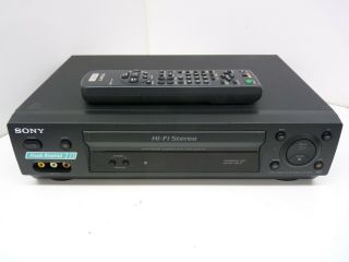 Sony Slv - N500 Vcr Vhs 4 Head Hifi Stereo Video Cassette Recorder With Remote