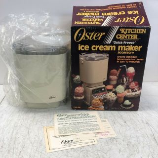 Vintage Oster Kitchen Center Ice Cream Maker Accessory W/ Box 770 - 06