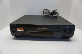 Sony Slv - N50 Vhs Vcr Video Cassette Player Recorder Hifi No Remote Workin