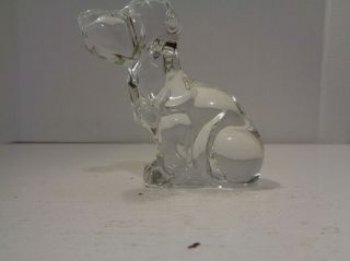 Vintage Daum France Crystal Basset Hound Paperweight Figurine 2
