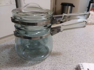 Pyrex Glass Double Boiler.  Vintage Early 50s