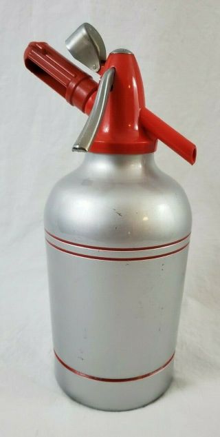 Vintage Sypholux Metal Soda Siphon Seltzer Bottle