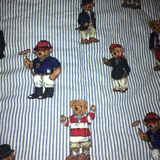 Vtg Ralph Lauren Twin Comforter POLO Teddy Bear 2