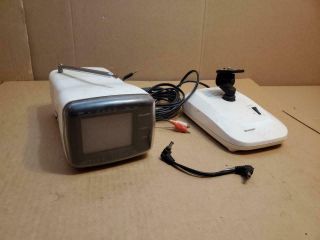 Vintage 1986 Sharp White Tv - - Model 3ls36 (w) - Japan Made - Retro ((