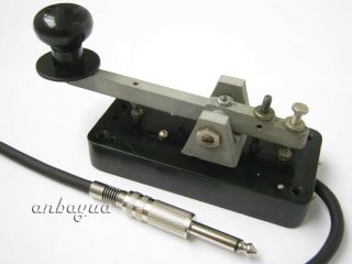 Vintage Military Morse Code Keyer Telegraph Straight Key With Wire 5 Feet