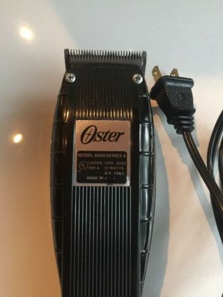 Oster Model 6560 Series A Vintage Home Electric Hair Clippers USA Made 3