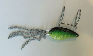 Vintage Fishing Lure Retriever Fish Shaped Plug Knocker Bait Saver 2