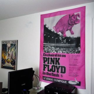 Pink Floyd Animals Huge 3x5 Fabric Tour Concert Poster Tapestry Vintage Album