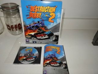 Destruction Derby 2 Pc Big Box Computer Game Ibm Windows Vintage Complete Cd - Rom