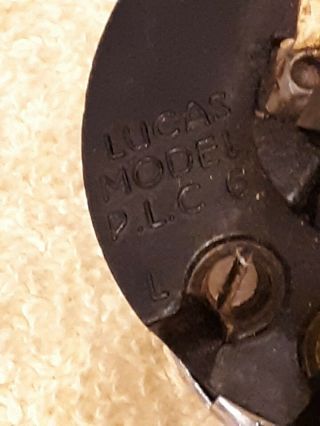 Vintage Lucas ignition and headlamp switch Lucas Model PLC6 / No key 5